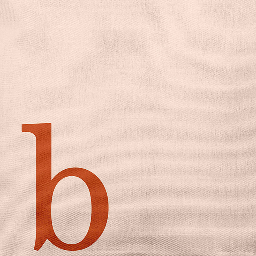 26"x26" Modern Monogram Decorative Throw Pillow, Sienna