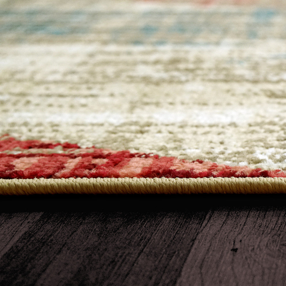 Dynamic Rugs Oxford Area Rug, Cream/Multi, 3.11x5.7