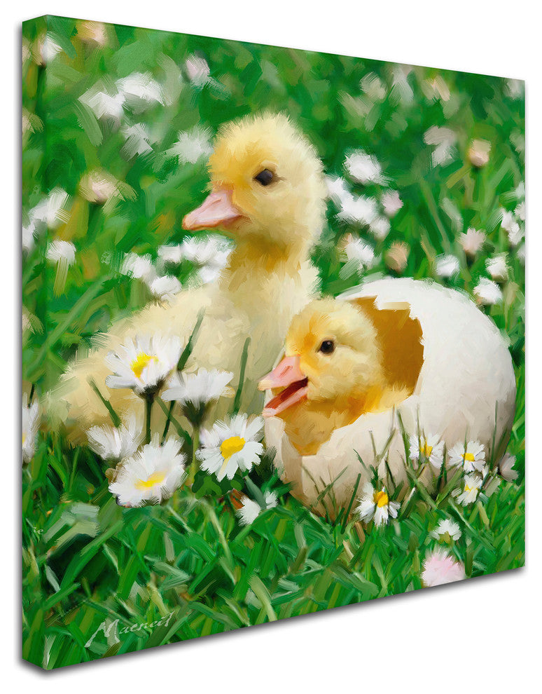The Macneil Studio 'Easter Chicks' Canvas Art, 14"x14"