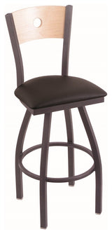 Holland Bar Stool, 830 Voltaire 30 Bar Stool, Pewter Finish
