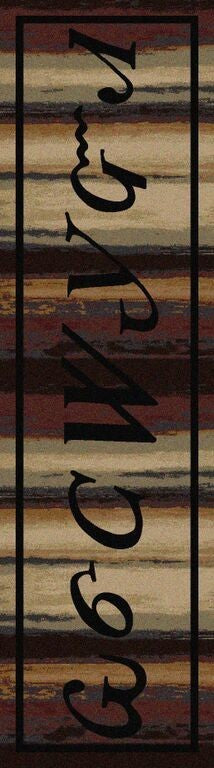 Syllabary Rug, Multi, 2'x8', Runner