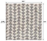Aisha Moroccan Triangle Geometric Cream/Gray 9' Square Area Rug