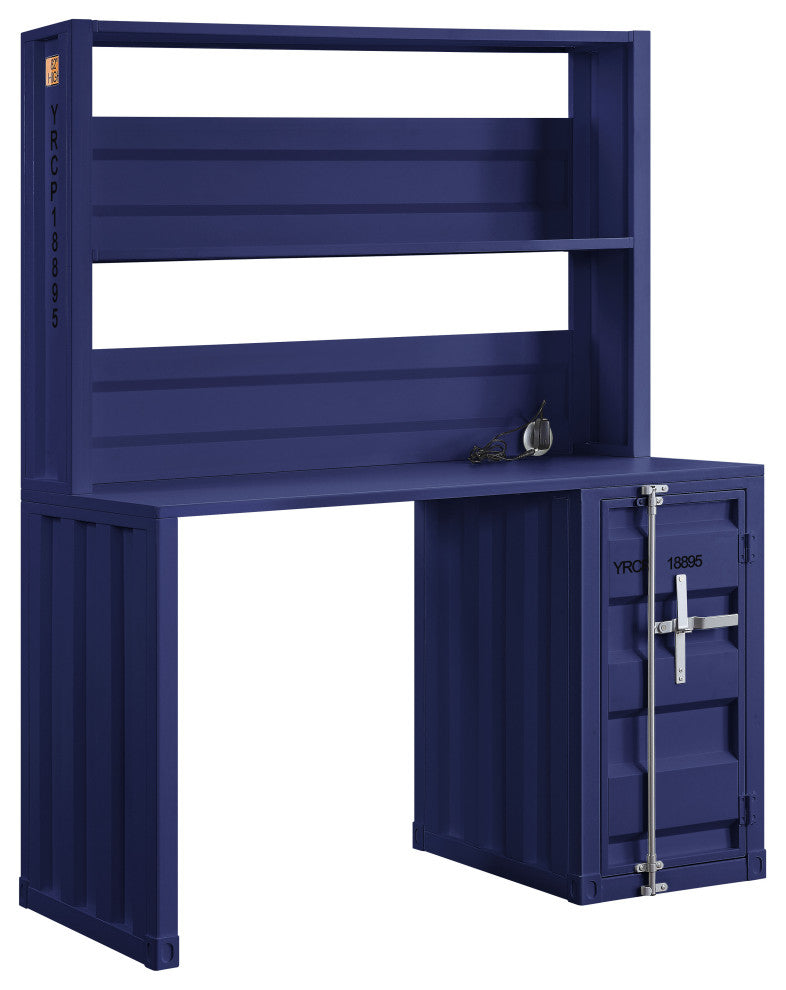 ACME Cargo Desk and Hutch, Blue