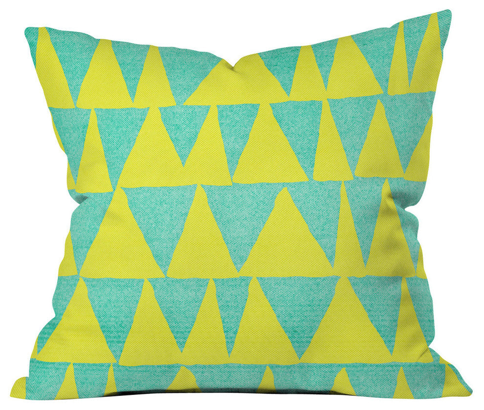 Nick Nelson Analogous Shapes With Gold Outdoor Throw Pillow, 20x20x6