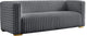 Ravish Velvet Upholstered Chair, Gray, Sofa