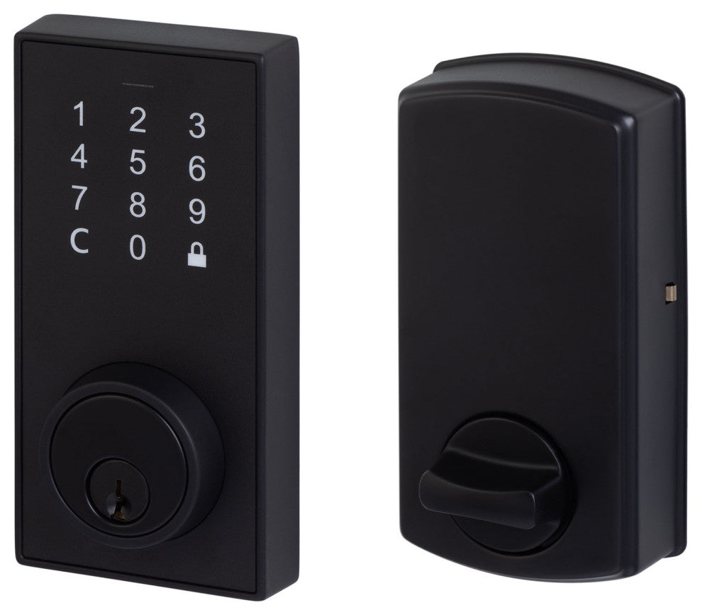 Touch Screen Keypad Deadbolt, Flat Black