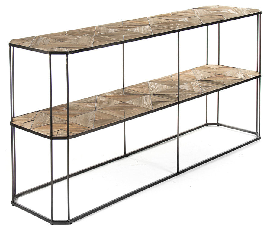 Industrial Loft Anna Wood And Metal Console