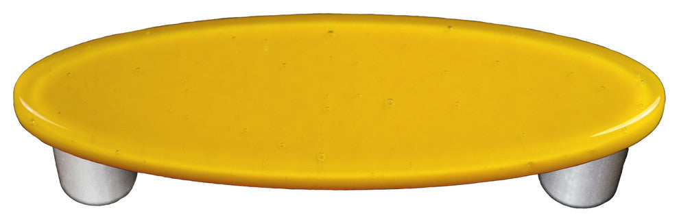 Sunflower Yellow Pull Oval, Black Post