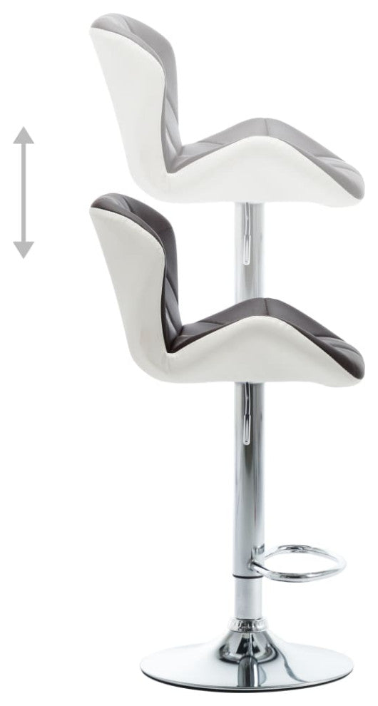 vidaXL Bar Stool Brown Faux Leather