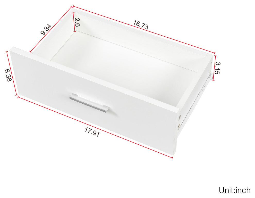 Gewnee simple hair desk, multi-layer storage, White
