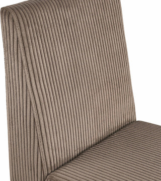 Benson Upholstered Dining Chair, Brown, Microsuede Corduroy