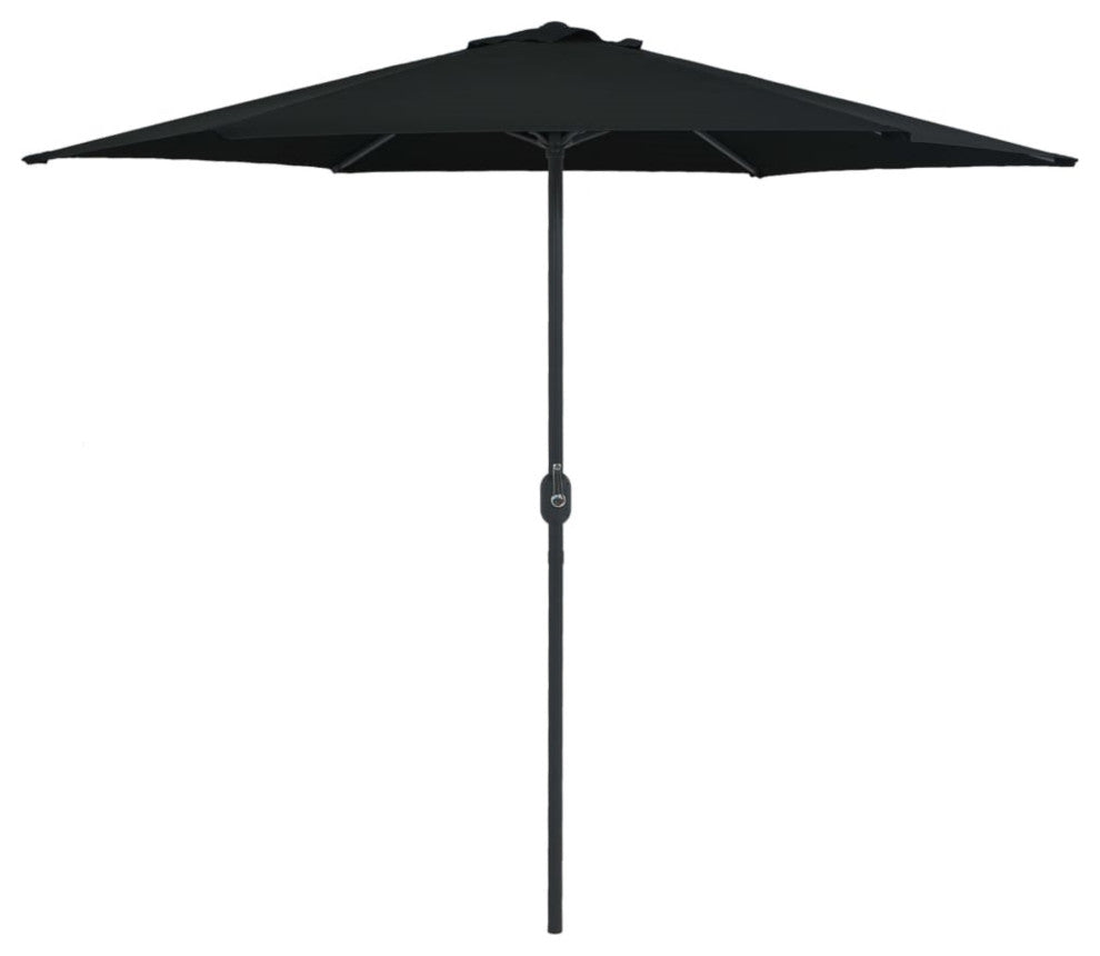 vidaXL Outdoor Parasol with Aluminum Pole 106.3"x96.9" Black