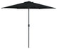 vidaXL Outdoor Parasol with Aluminum Pole 106.3"x96.9" Black