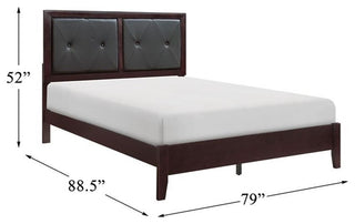 Lexicon Edina Contemporary Wood California King Bed in Espresso/Black