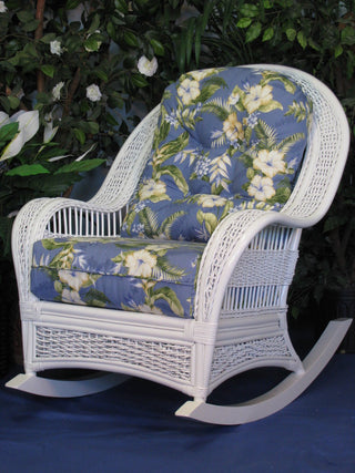 Regatta Rocker in White, Wheat Fabric
