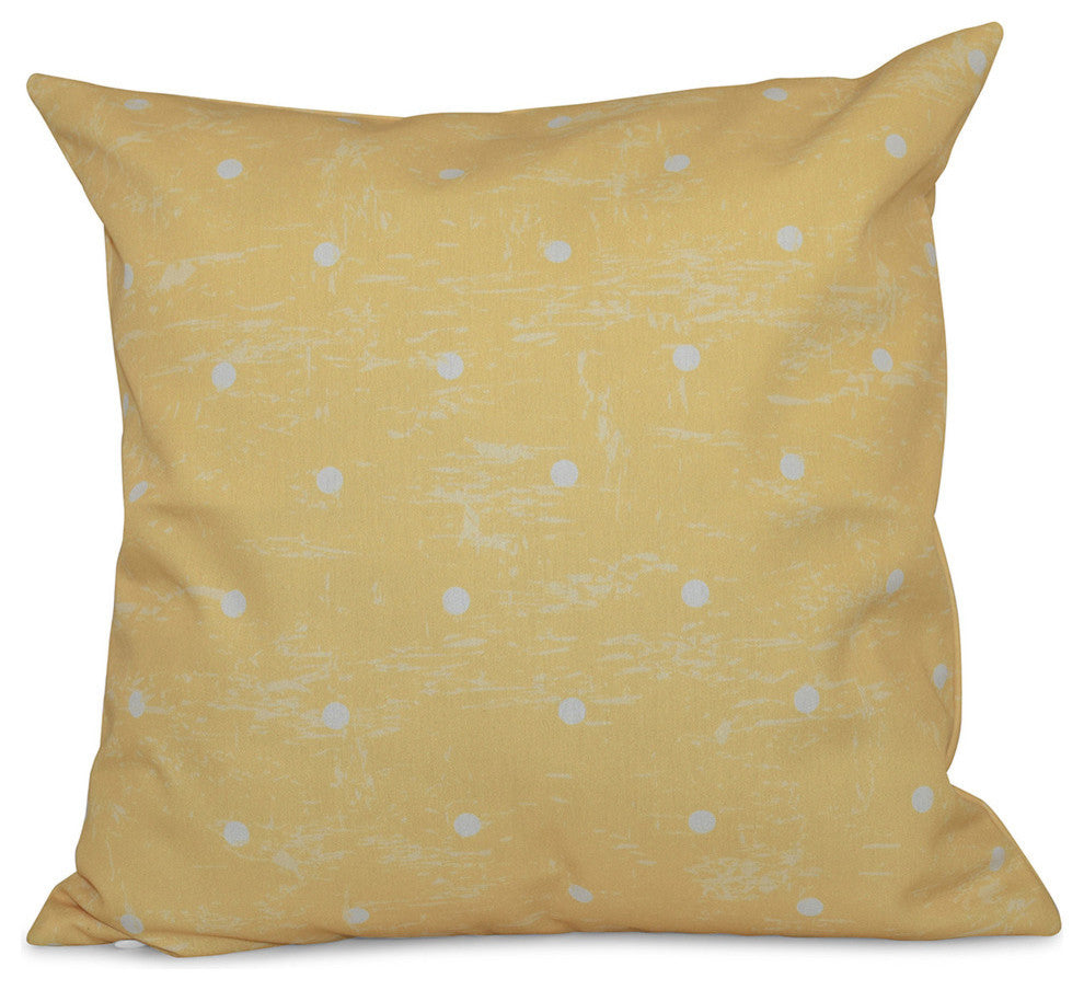 Dorothy Dot, Geometric Print Pillow, Yellow, 20"x20"
