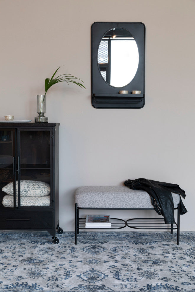 Gray Upholstered Bench | DF Milou