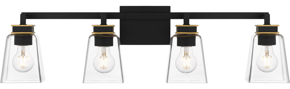 Quoizel ALY8632 Almany 4 Light 33"W Vanity Light - Matte Black