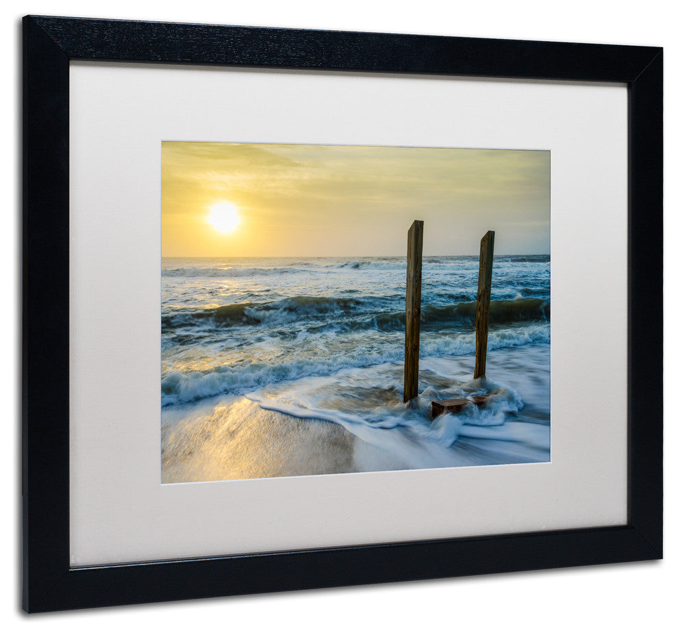 PIPA Fine Art 'Kissed by the Sea' Matted Framed Art, 20x16