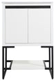 24" Plywood Freestanding Bath Vanity Set, Integrated Resin Basin