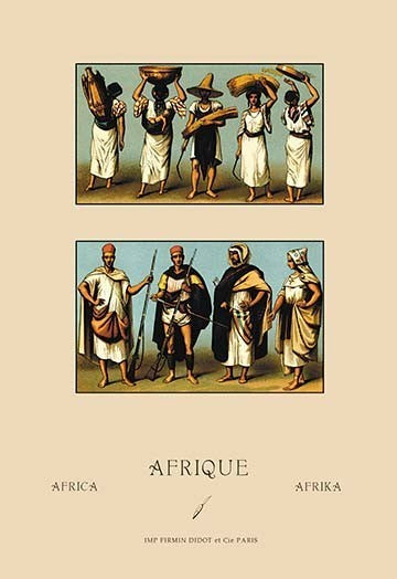 A Variety of African Dress - Gallery Wrapped Canvas Art 28" x 42"