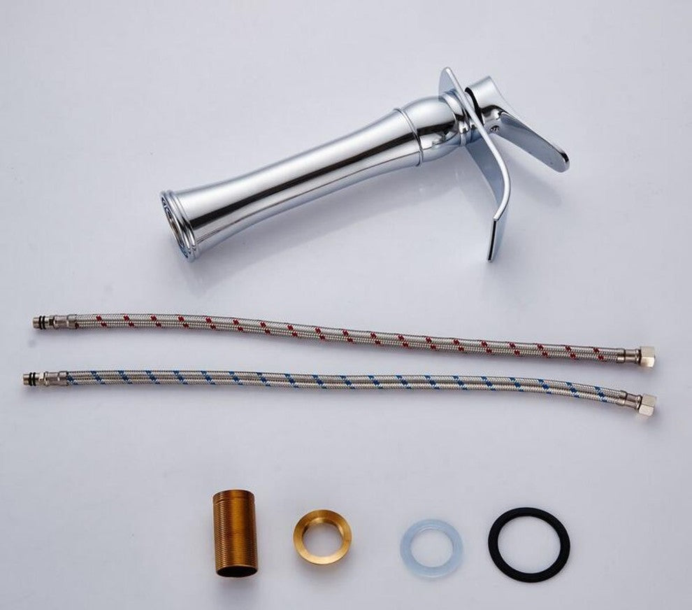 Burgos Single Handle Bathroom Sink Faucet With Drain