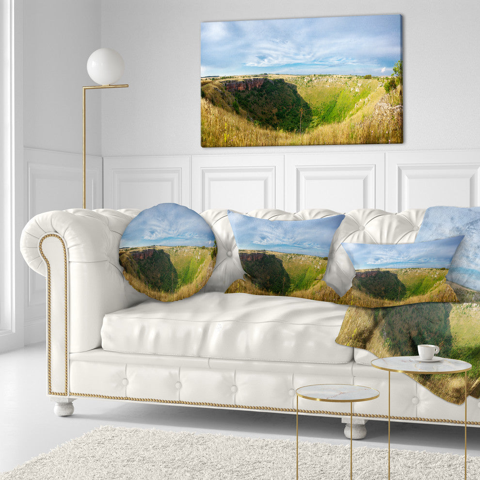 Pulo Di Altamura Panorama Landscape Printed Throw Pillow, 12"x20"