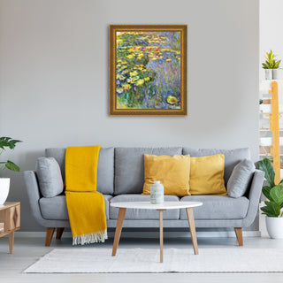 Water Lilies, Baroque Antique Gold Frame