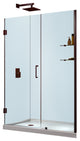 Dreamline Unidoor Min 50" To Max 51" Frameless Hinged Shower Door