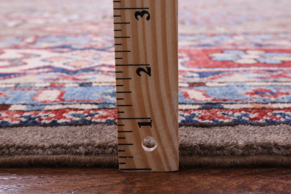 9' 1" X 12' 1" Handmade Super Kazak Wool Rug Q9505