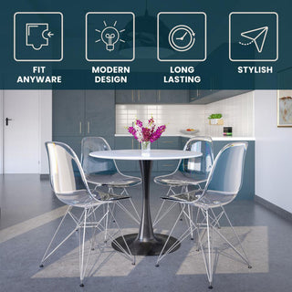 Round Dining Table with Wood Top