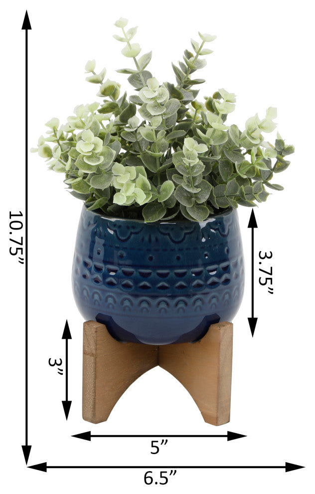 Eucalyptus In 5In Navy Mayan On Stand