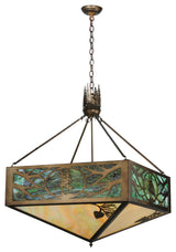 28 Square Balsam Pine Inverted Pendant