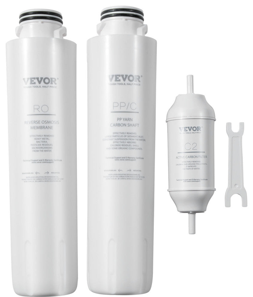 VEVOR Reverse Osmosis System Countertop Water Filter 5-Stage Purification Home