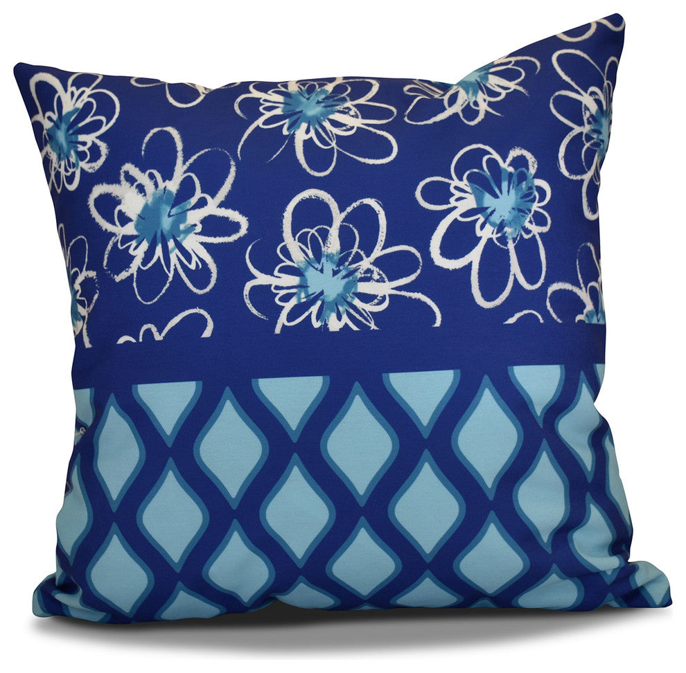 Decorative Outdoor Holiday Pillow Geometric, Light Blue, 20"x20"