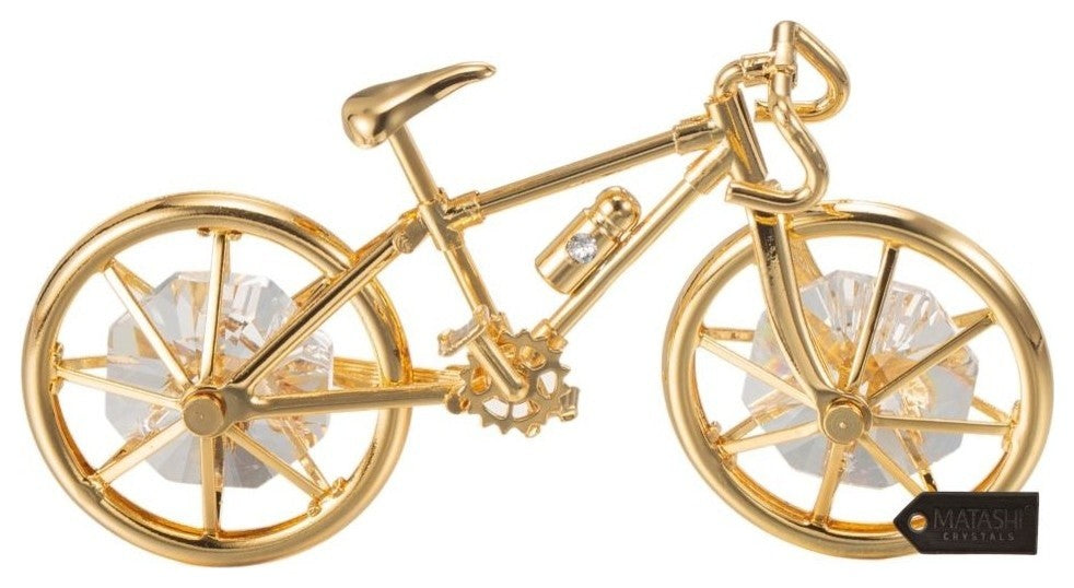 24K Gold Plated Bicycle Ornament