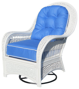 Regatta Swivel Rocker in White, Cream Fabric
