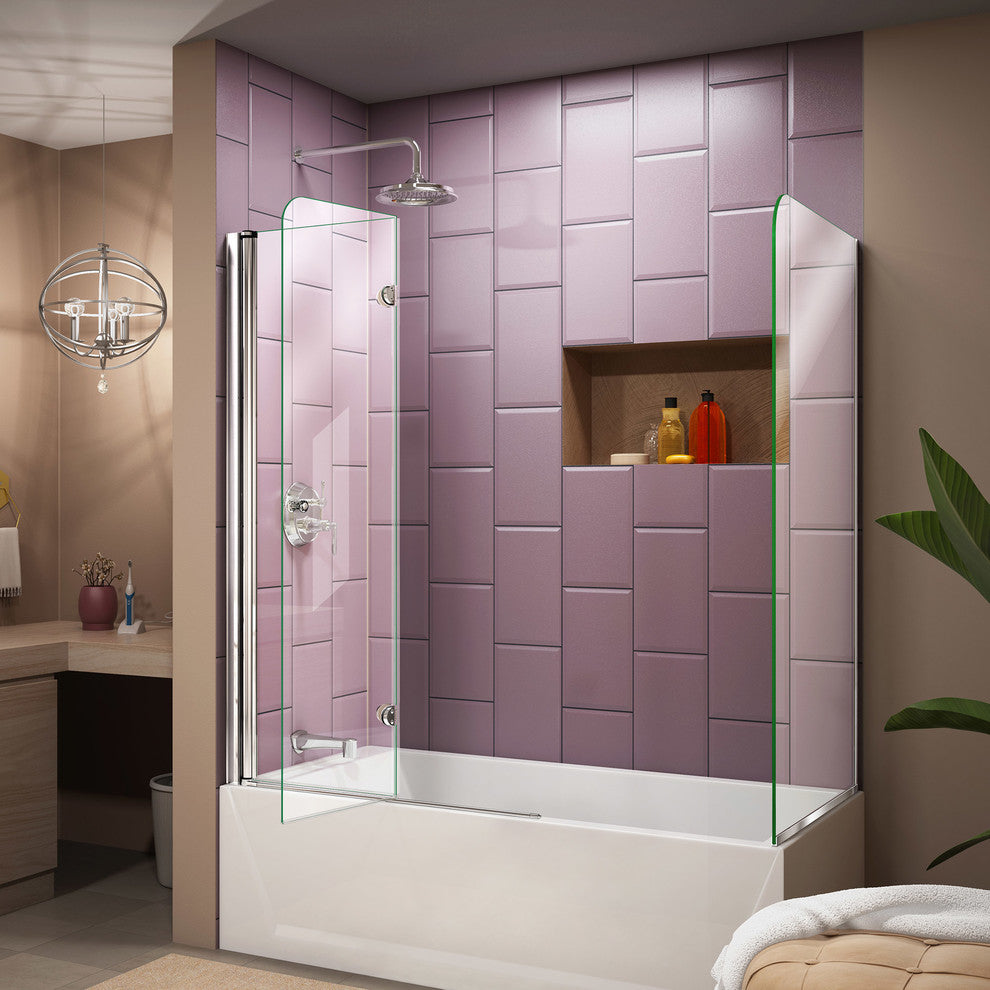 DreamLine 56 to 60"x30 D 58" Hinged Tub Door, SHDR-3636580-RT-01