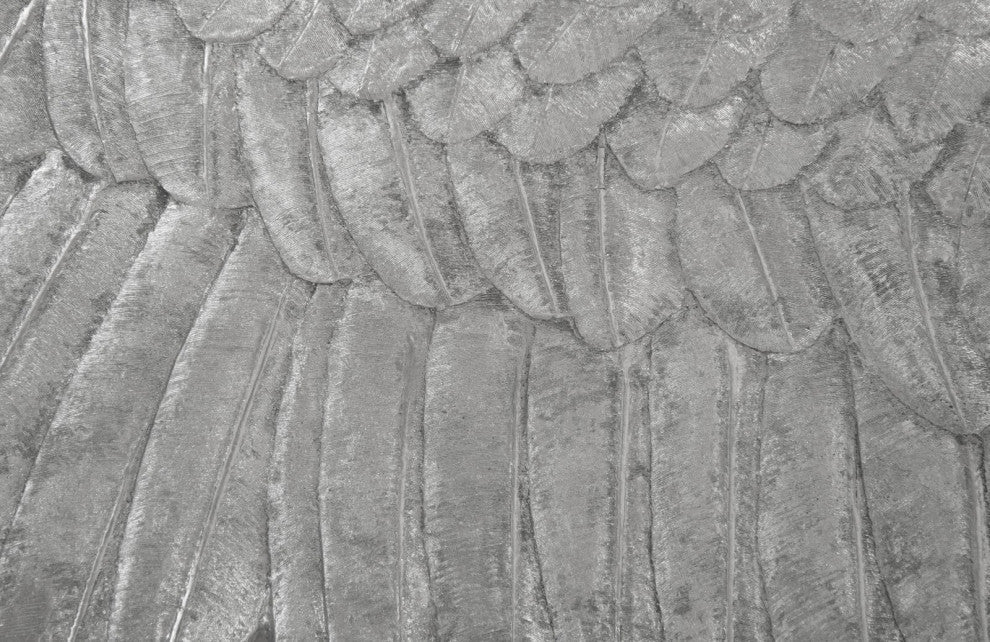 Soaring Eagle Wall Art, Resin, Silver Leaf, Large