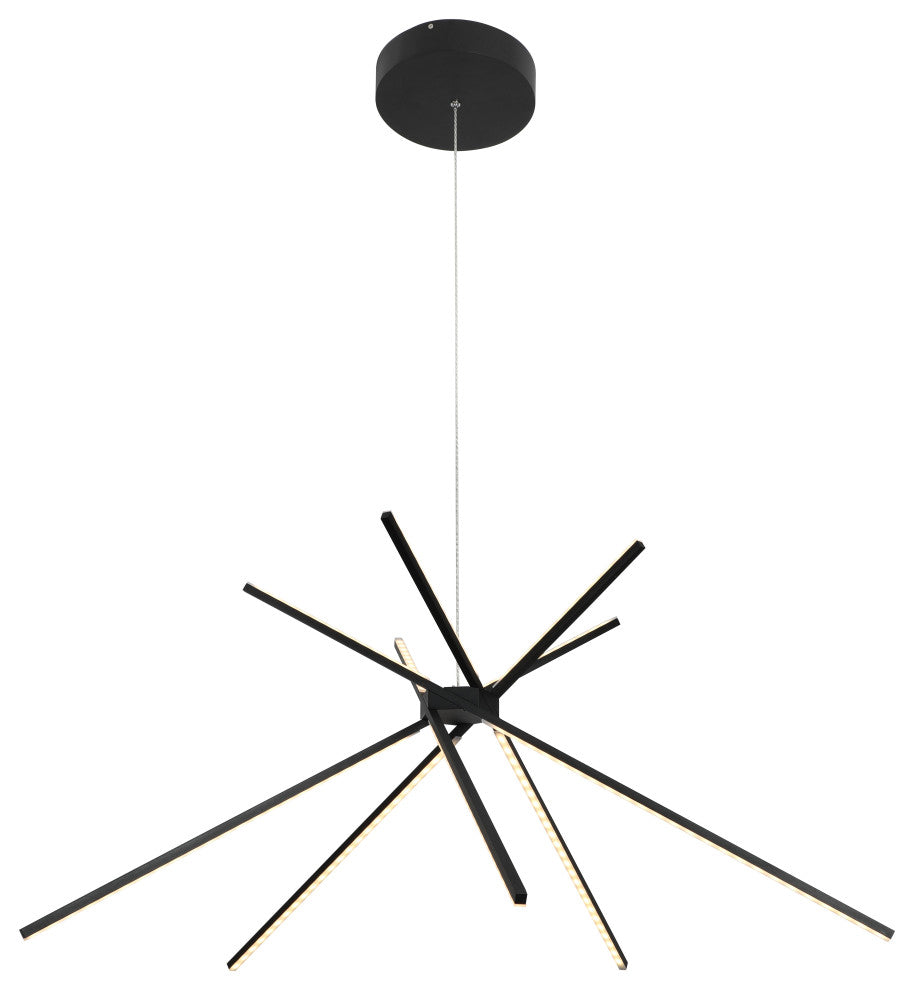 Black Linear Starburst Chandelier