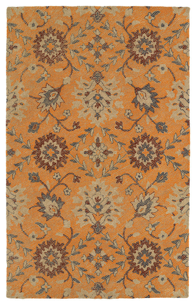 Kaleen Weathered WTR07 8''x10'' Orange Rug
