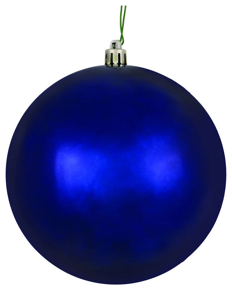 Vickerman 4.75" Midnight Blue Shiny Ball Ornament, 4 per Bag