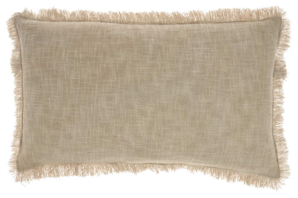 Nourison Home 14"x24" Nicole Curtis Printed Stonewash Taupe Throw Pillows