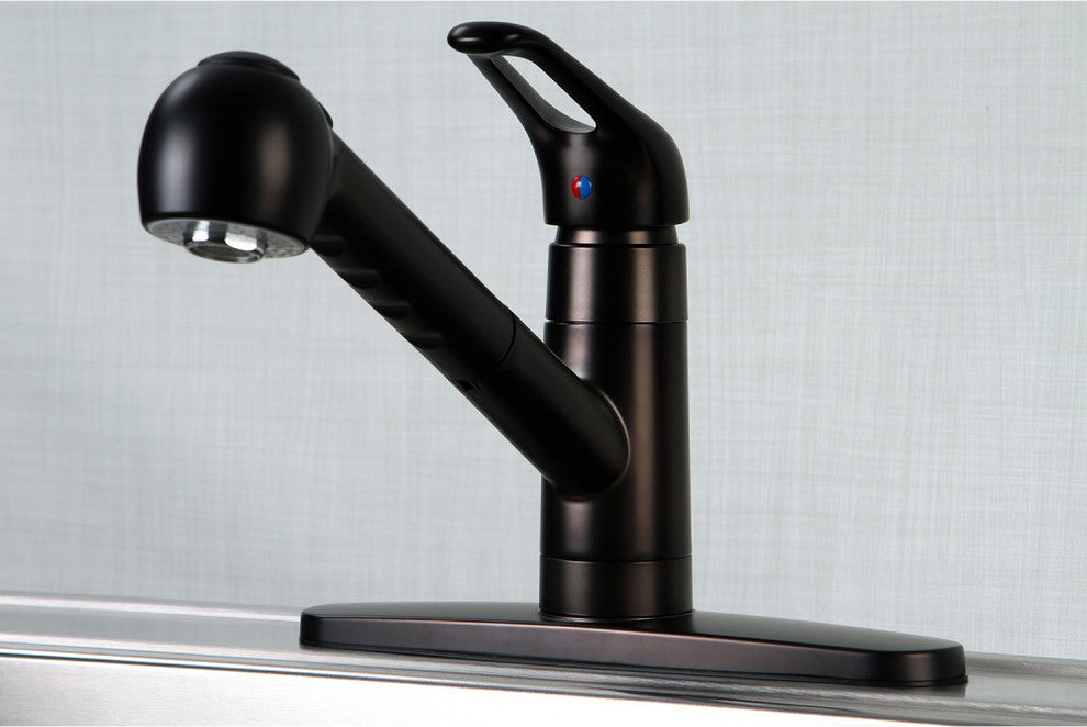 Gourmetier Single-Handle Pull-Out Kitchen Faucet, Oil Rubbed Bronze