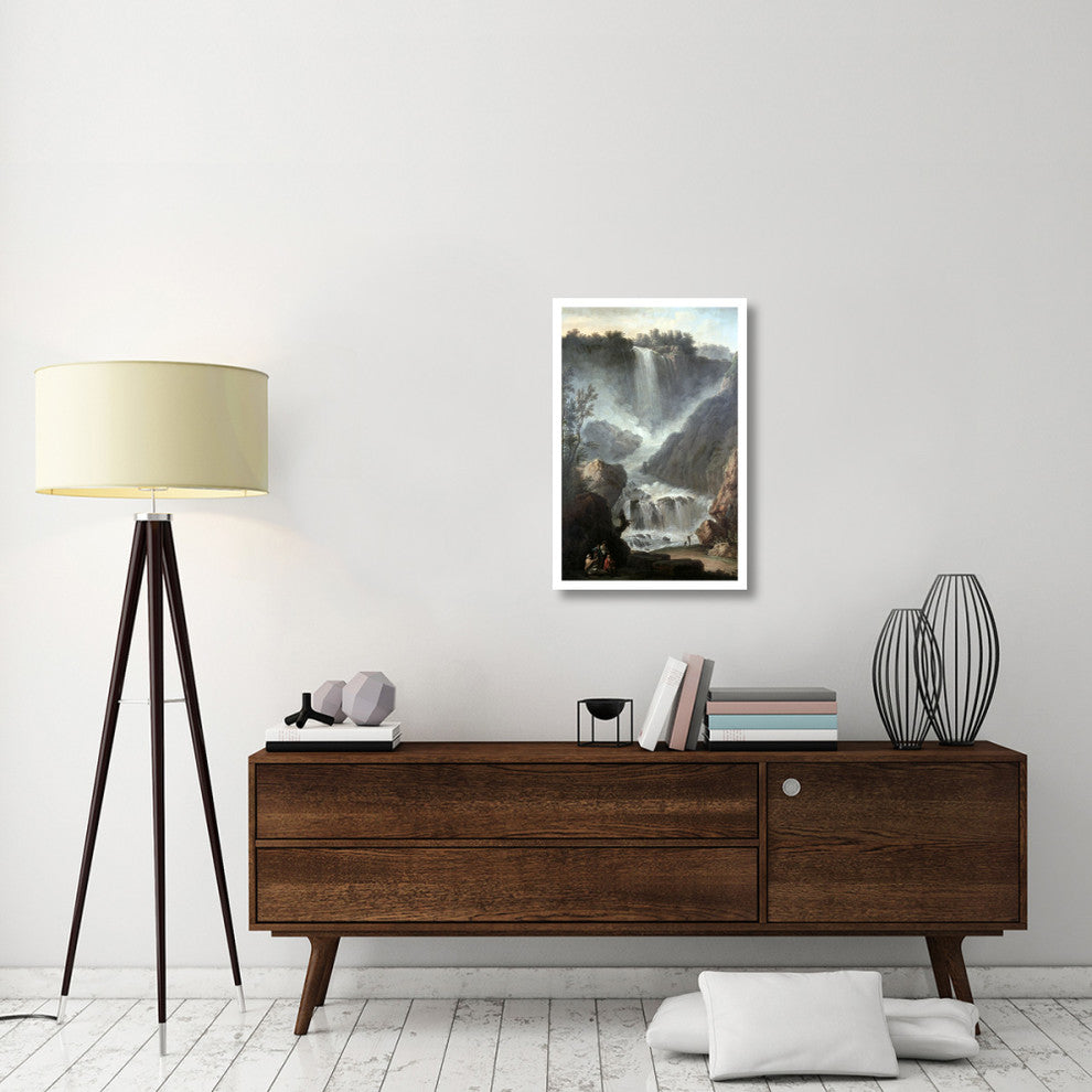 "Falls of Terni" Digital Paper Print by Claude-Joseph Vernet, 21"x32"