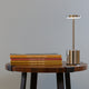 Shade Crest 3 Temperature Dimmable LED Touch Rechargeable Chrome Table Lamp