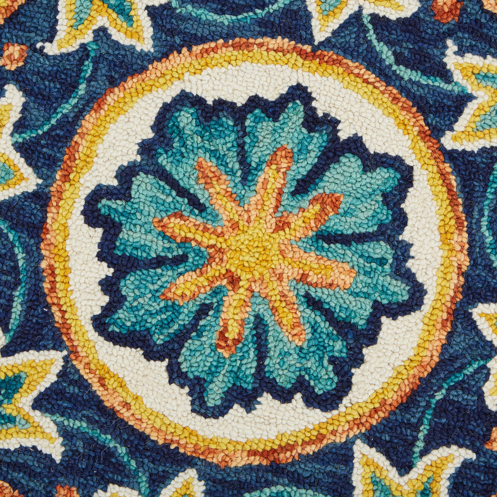Medallion Flower Area Rug, 6' Round