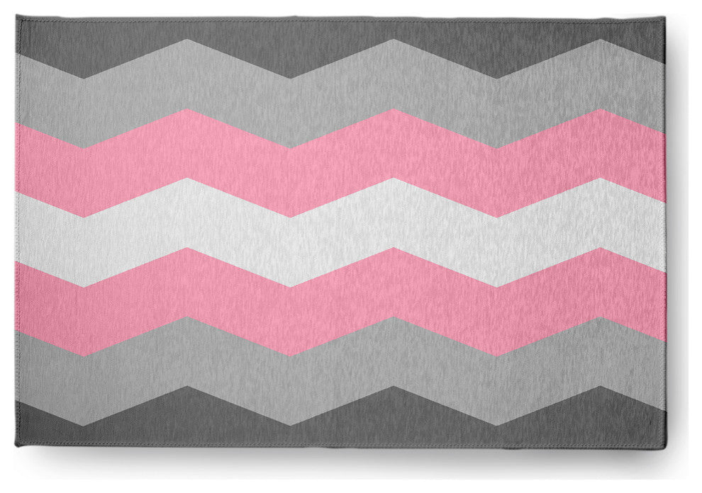 Demi Girl Chevron Chenille Rug, Demi Girl Chevron, 4'x6'