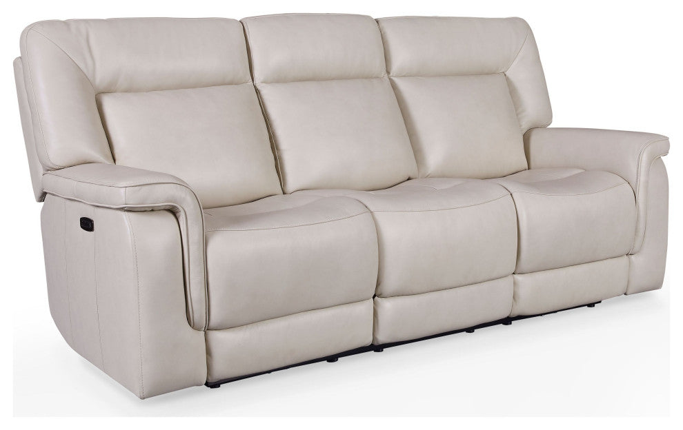 Austin Dual Power Zero Gravity Leather Sofa, Dove