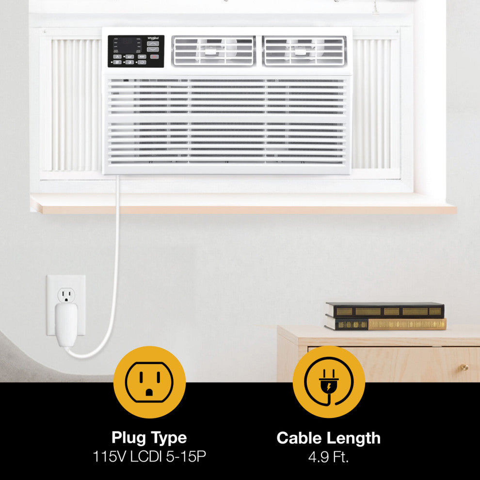Whirlpool 15,000 BTU 115V Window-Mounted Air Conditioner With Remote Control